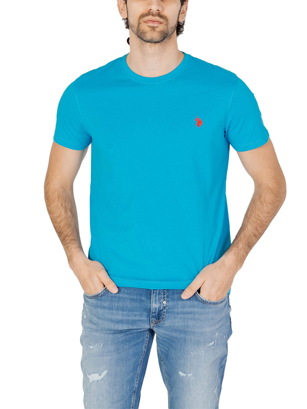 T-shirt U.S. Polo Assn. Mick da Uomo - Celeste