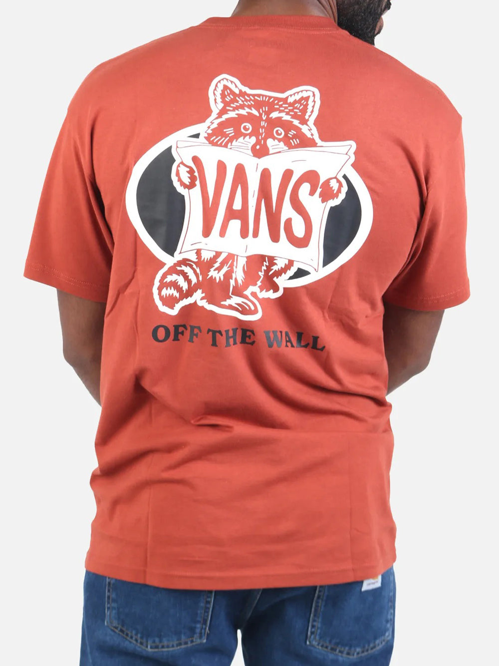 T-shirt Vans Racoon Sign da Uomo - Rosso