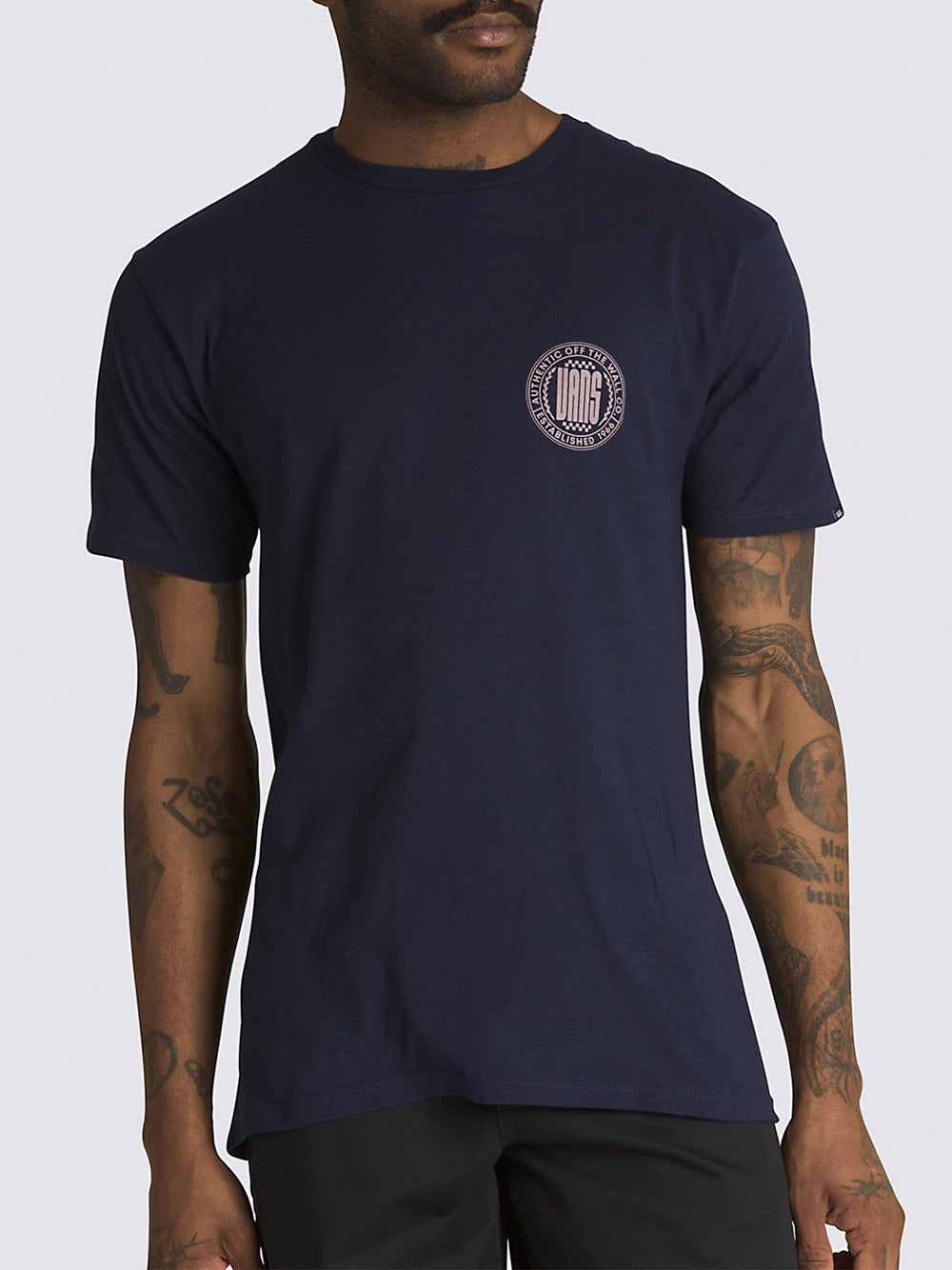 T-shirt Vans Circle Racer Lockup da Uomo - Blu