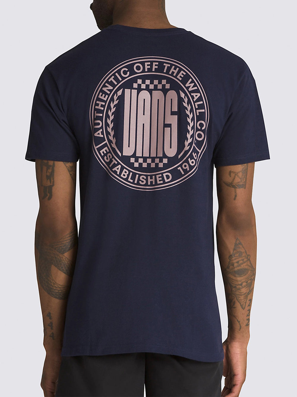 T-shirt Vans Circle Racer Lockup da Uomo - Blu