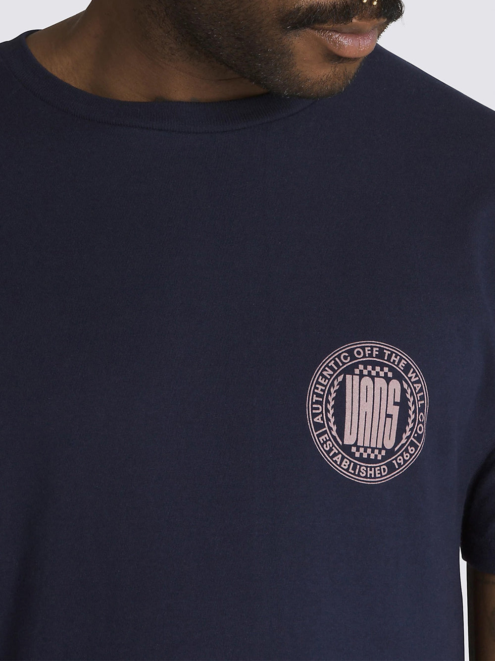 T-shirt Vans Circle Racer Lockup da Uomo - Blu