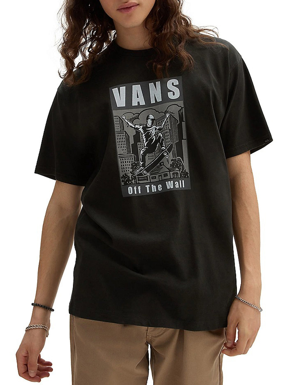 T-shirt Vans Oll Town da Uomo - Nero