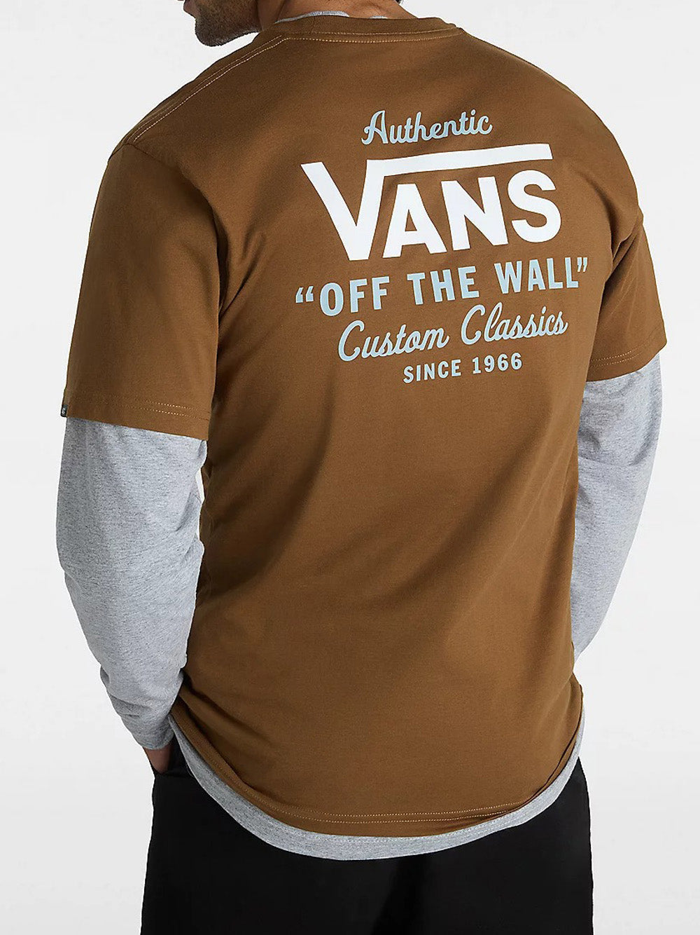 T-shirt Vans Holder St Classic da Uomo - Marrone