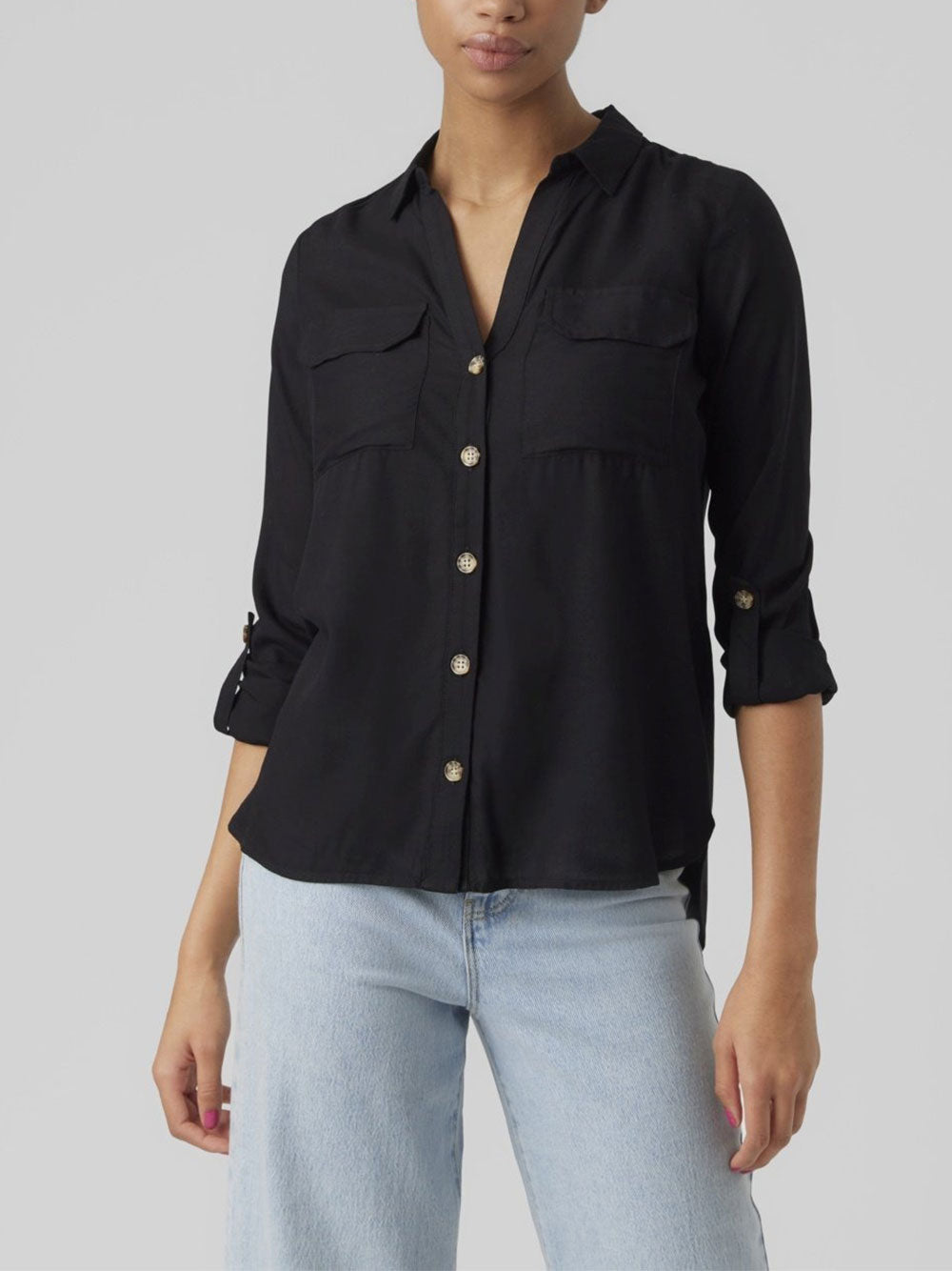 Camicia Casual Vero Moda da Donna - Nero