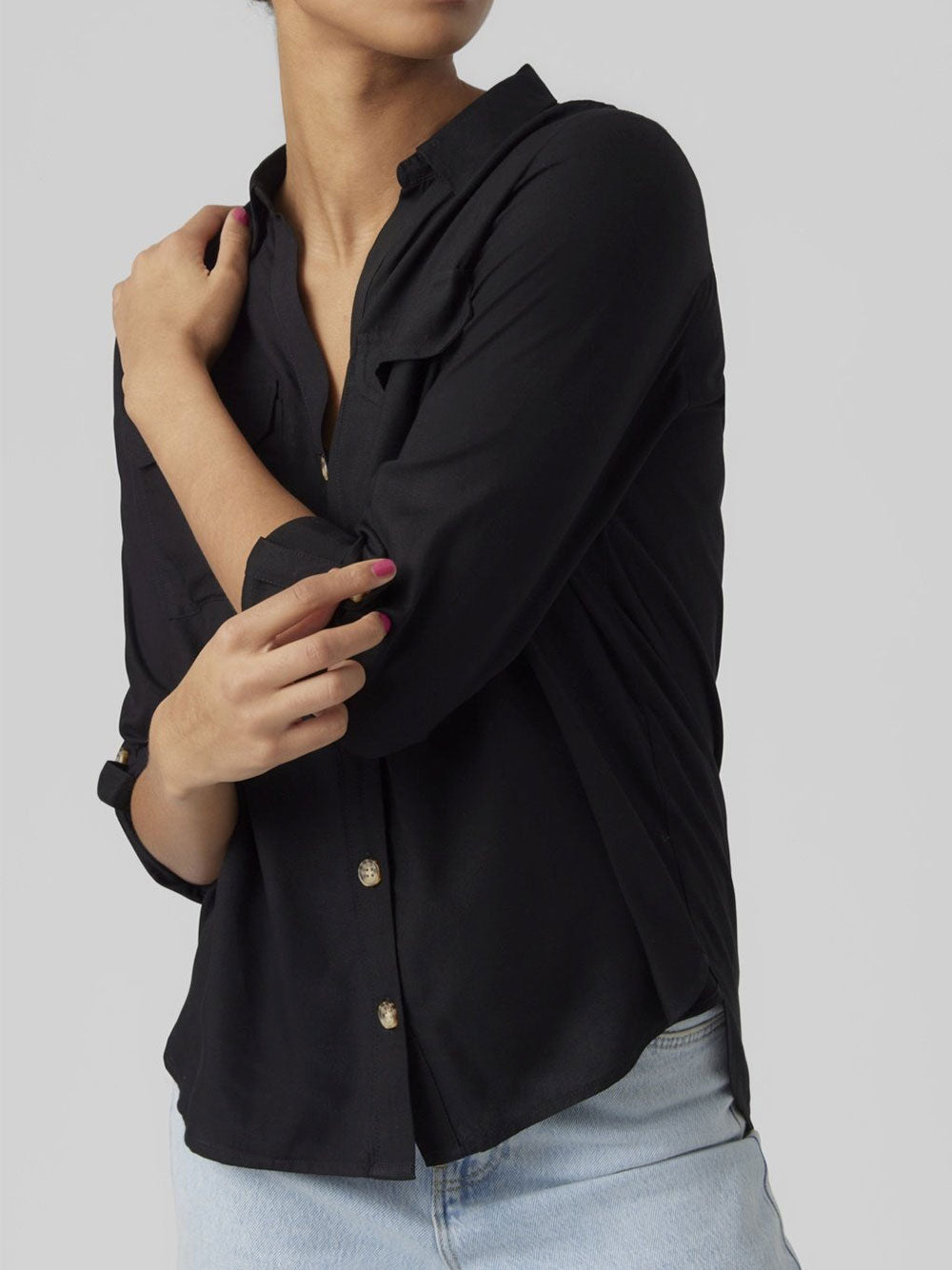 Camicia Casual Vero Moda da Donna - Nero