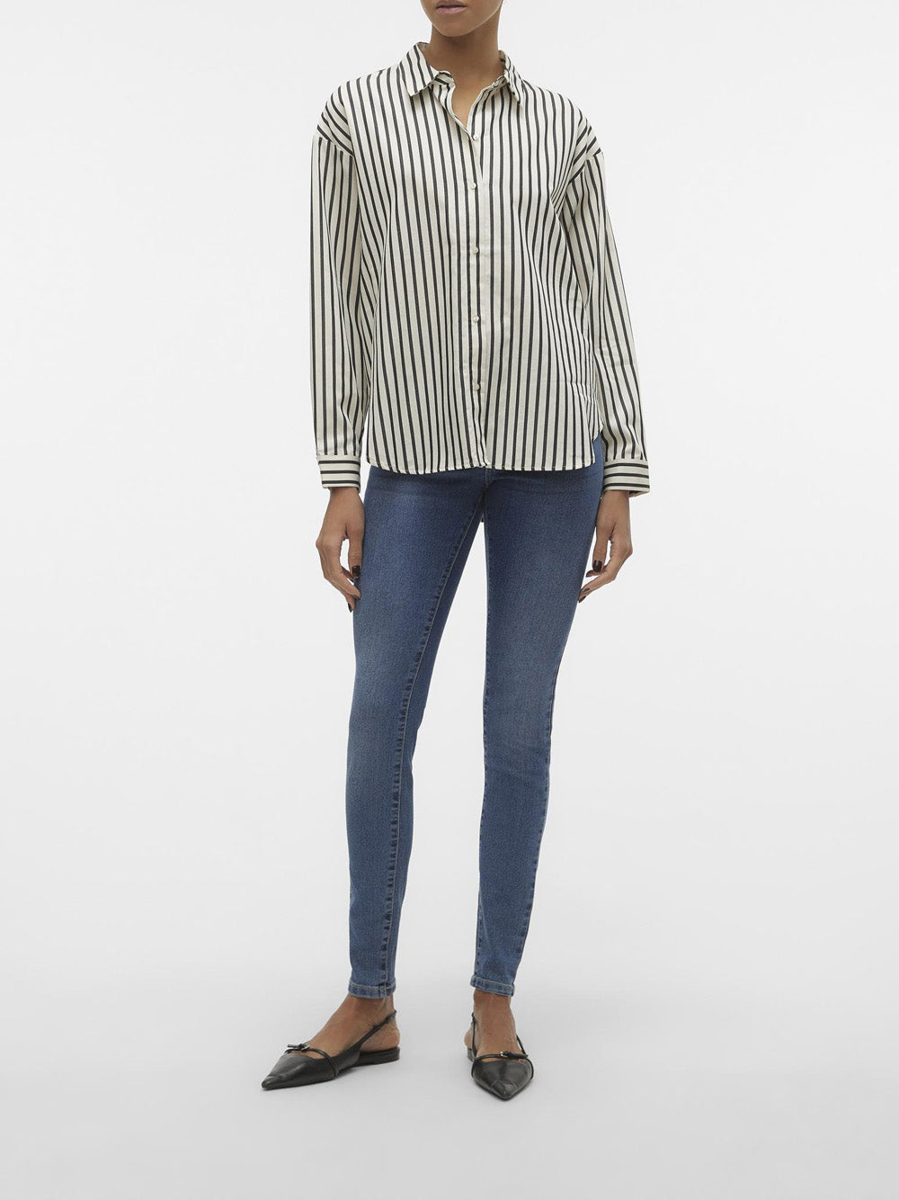 Camicia Vero Moda Ivy Loose da Donna - Avorio