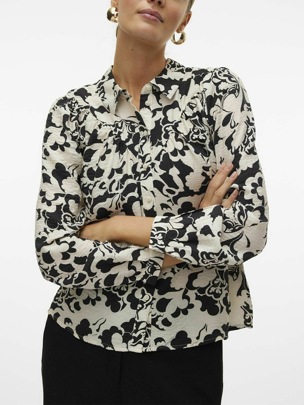 Camicia Fantasia Vero Moda da Donna - Avorio