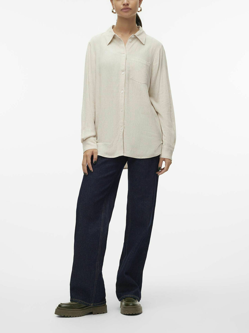 Camicia Casual Vero Moda da Donna - Avorio