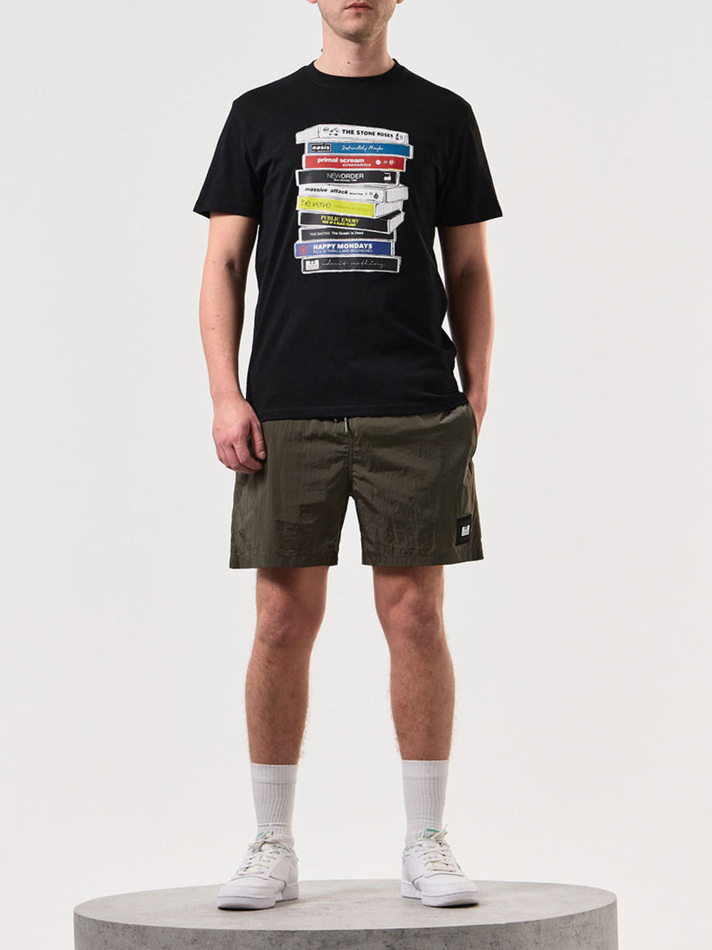 T-shirt Weekend Offender Cassettes da Uomo - Nero