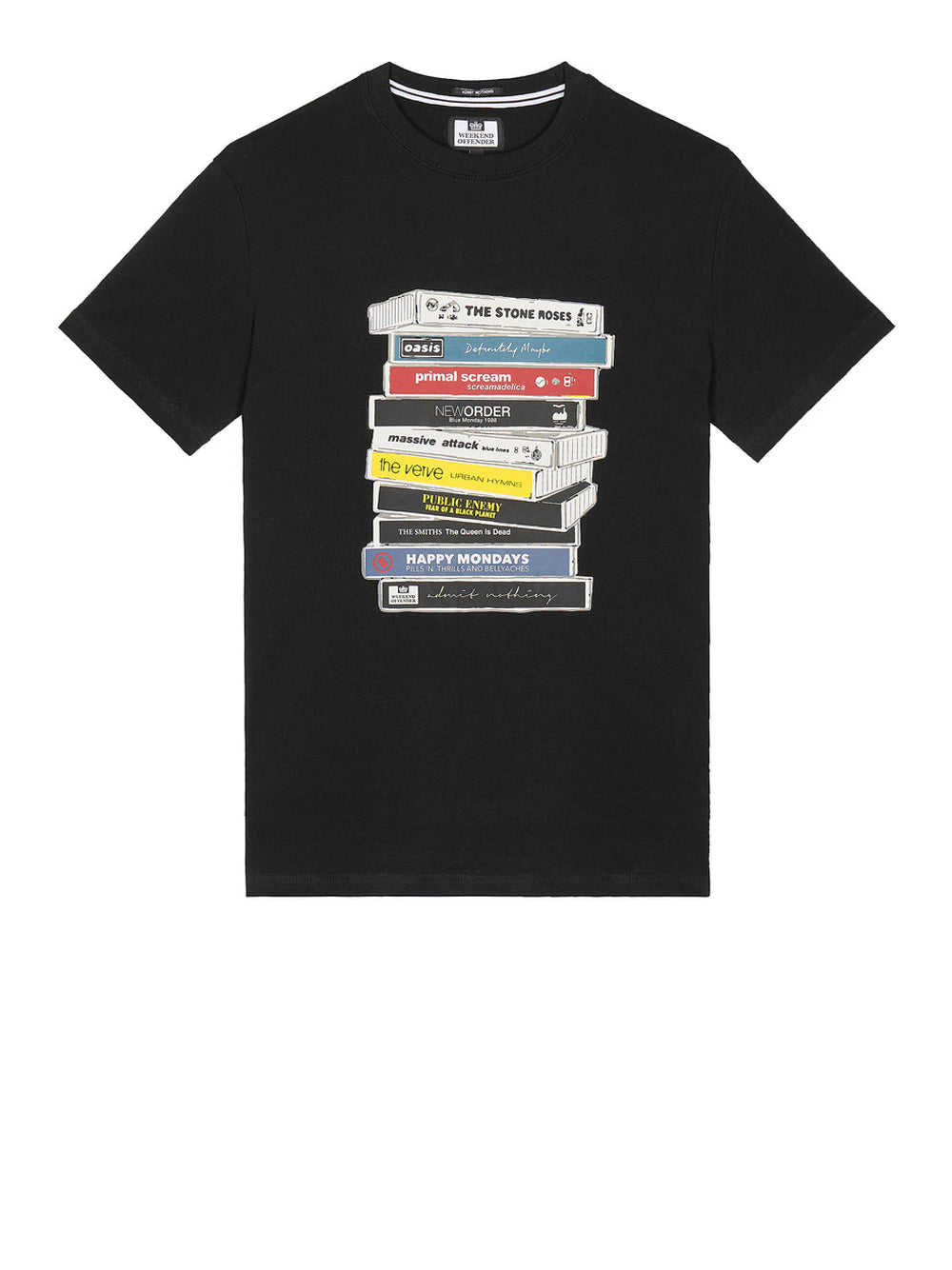 T-shirt Weekend Offender Cassettes da Uomo - Nero