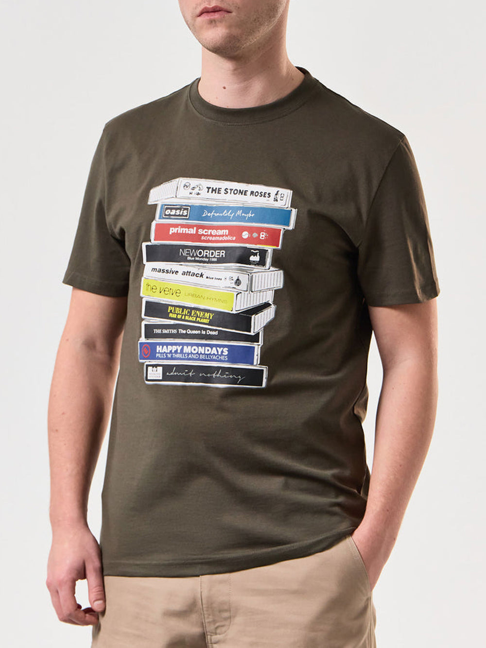 T-shirt Weekend Offender Cassettes da Uomo - Verde