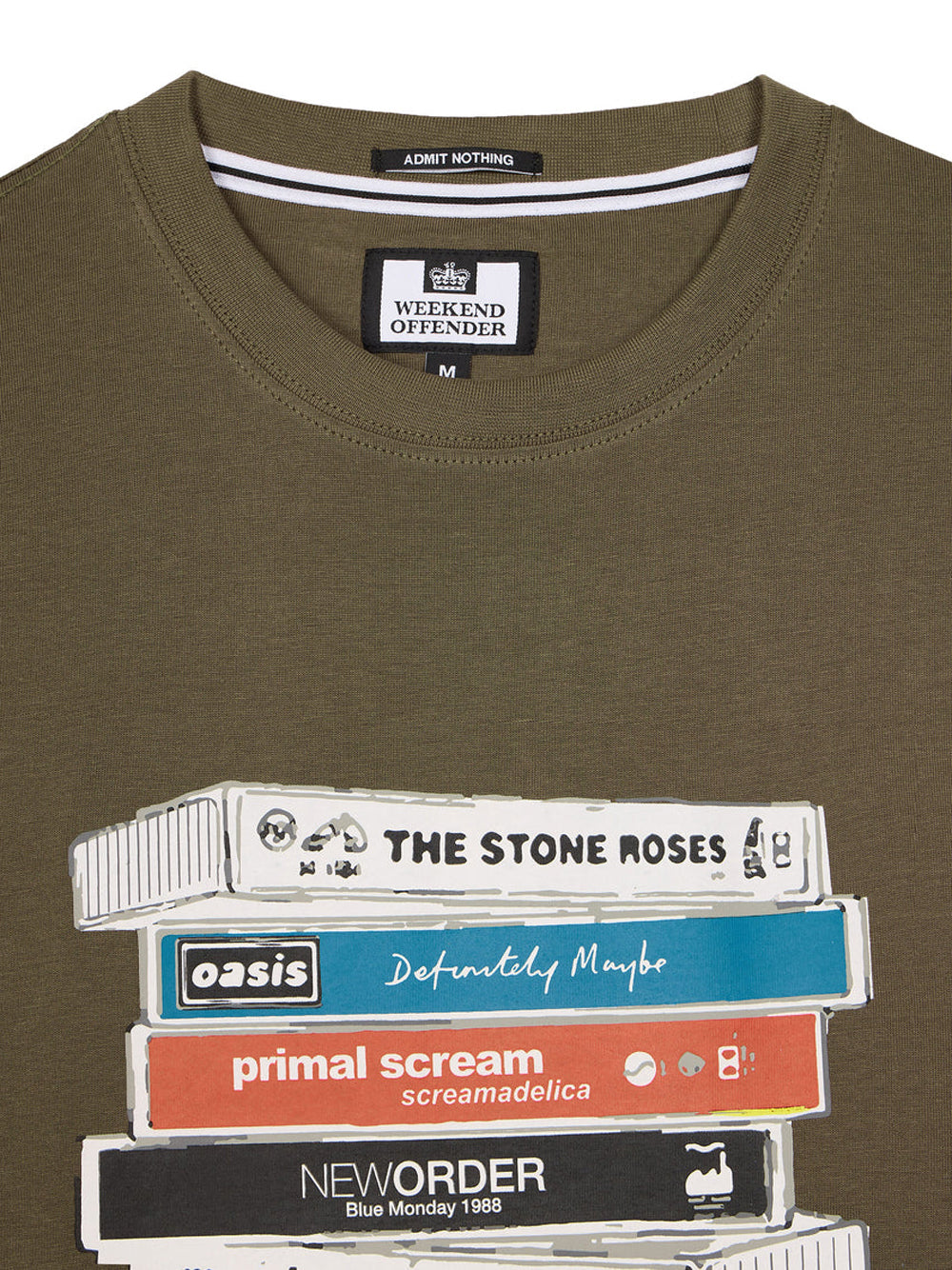 T-shirt Weekend Offender Cassettes da Uomo - Verde