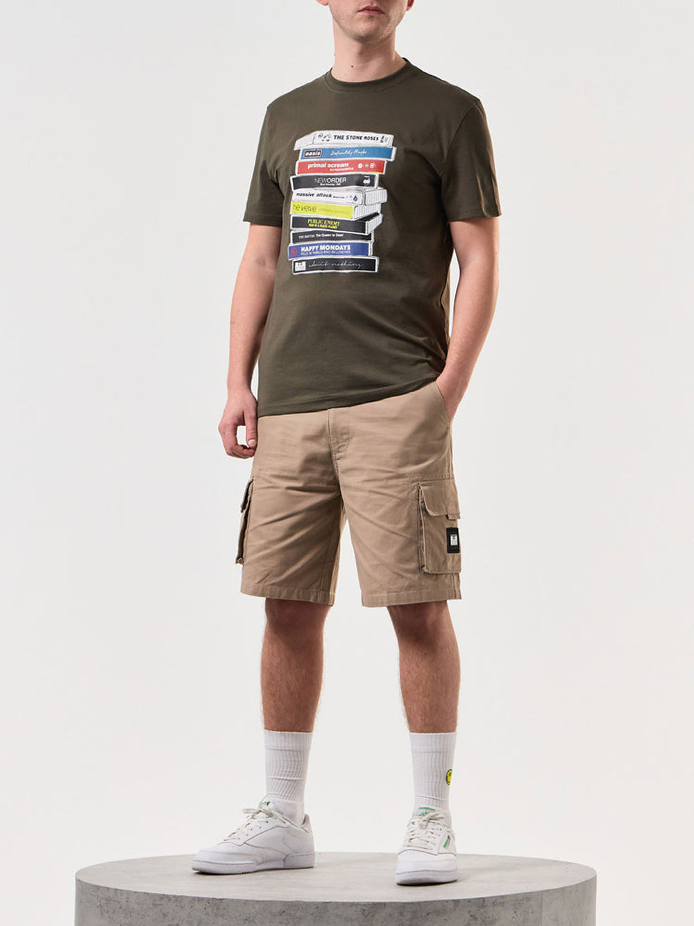 T-shirt Weekend Offender Cassettes da Uomo - Verde