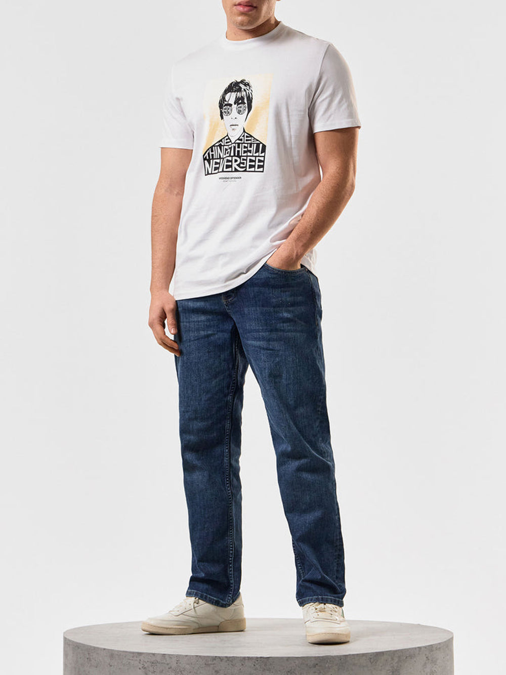 T-shirt Weekend Offender Forever da Uomo - Bianco