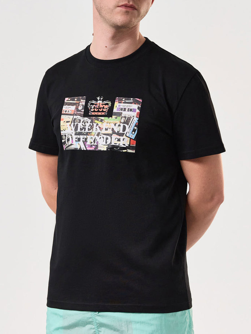 T-shirt Weekend Offender Keyte da Uomo - Nero