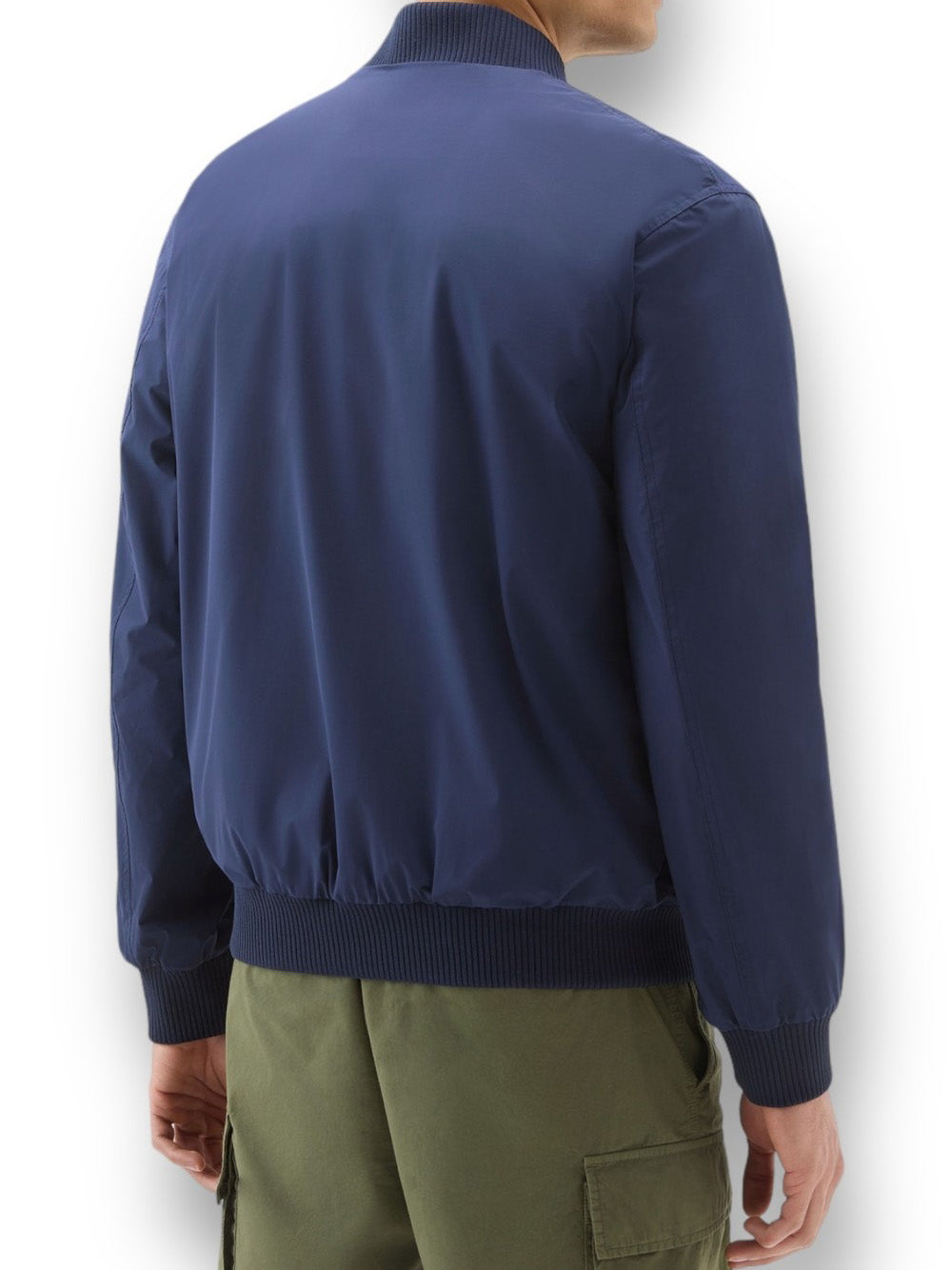 Bomber Woolrich Matt Stretch da Uomo - Blu