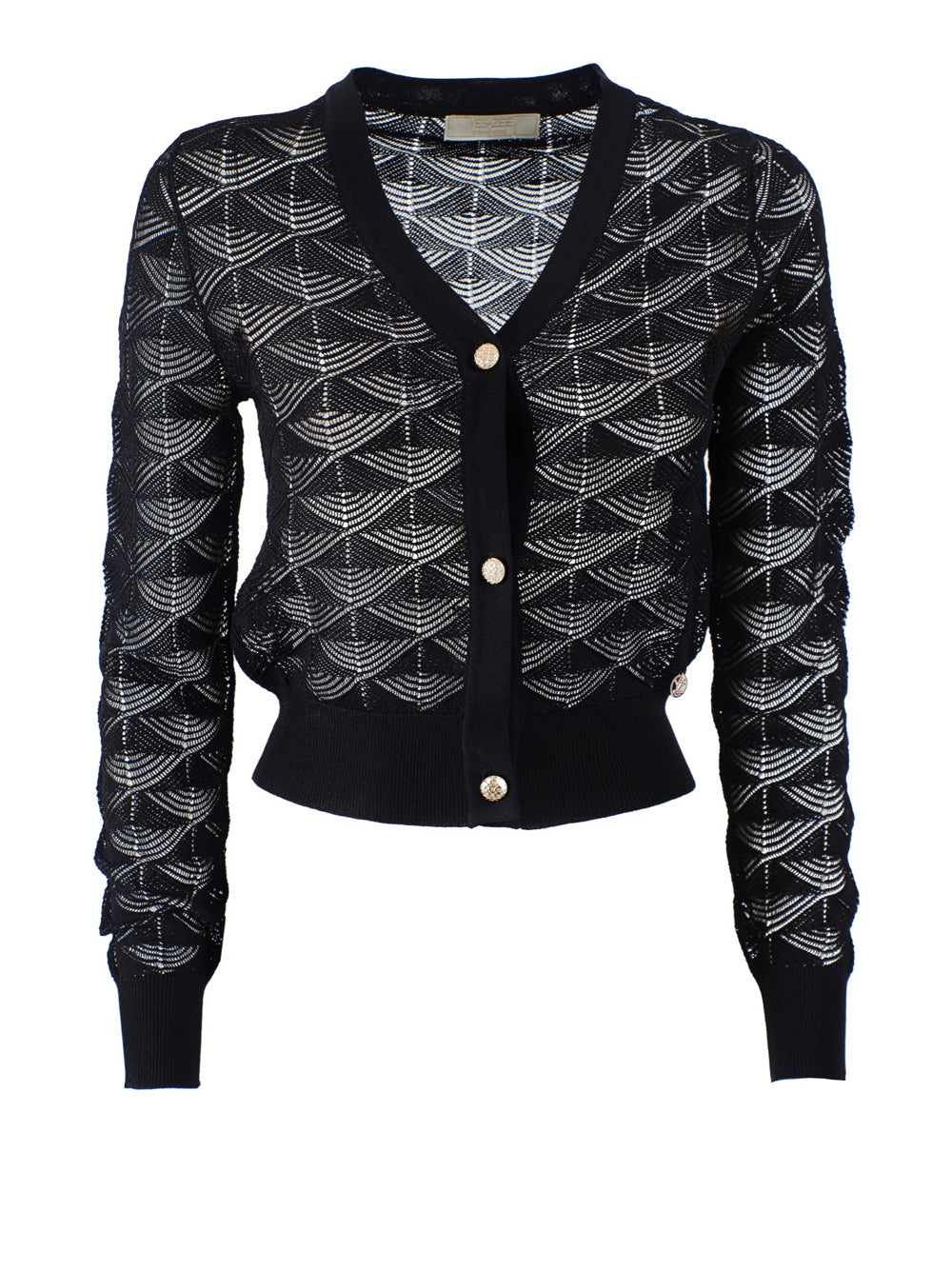 Cardigan Yes Zee da Donna - Nero