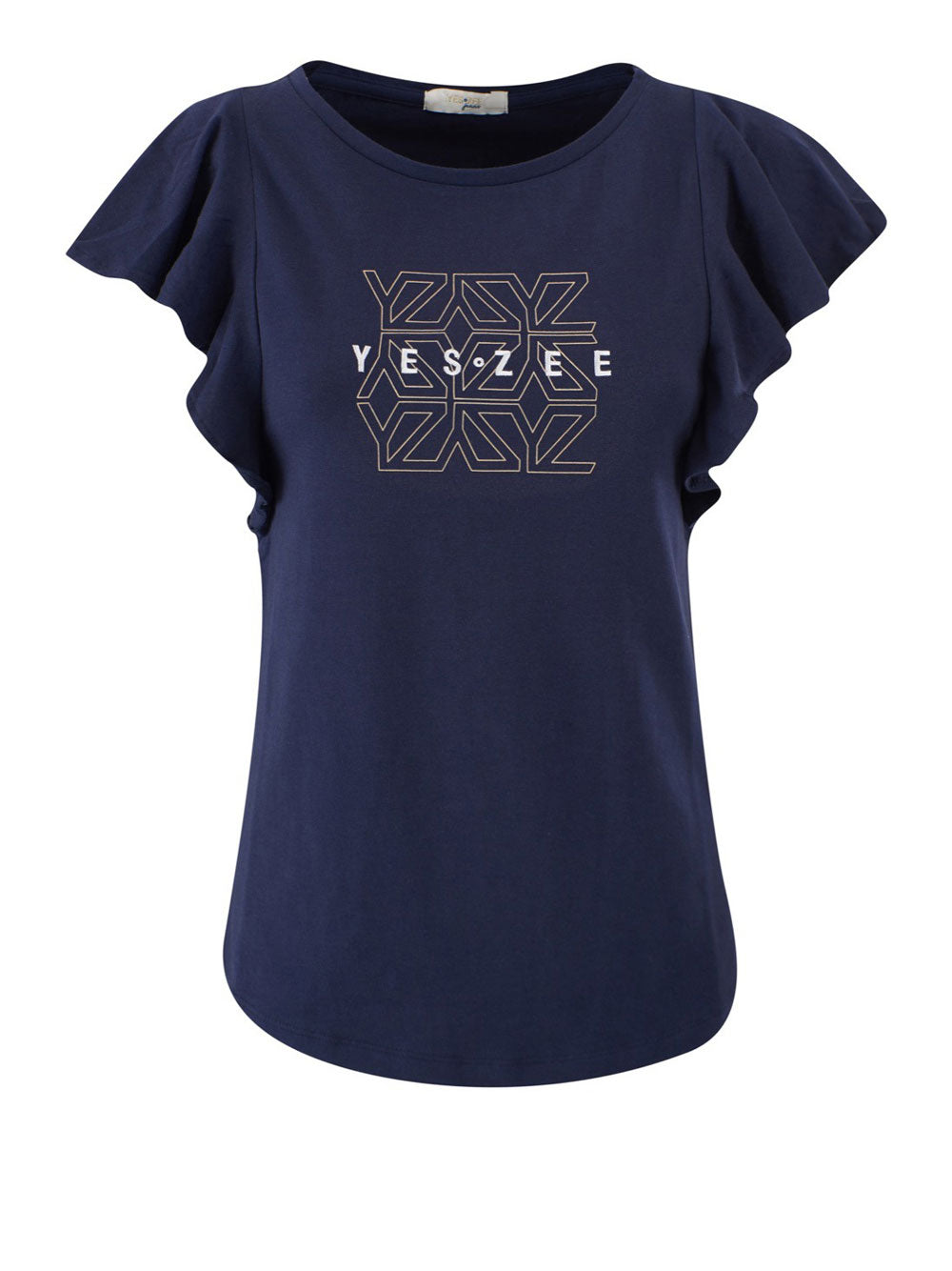 T-shirt Yes Zee da Donna - Blu