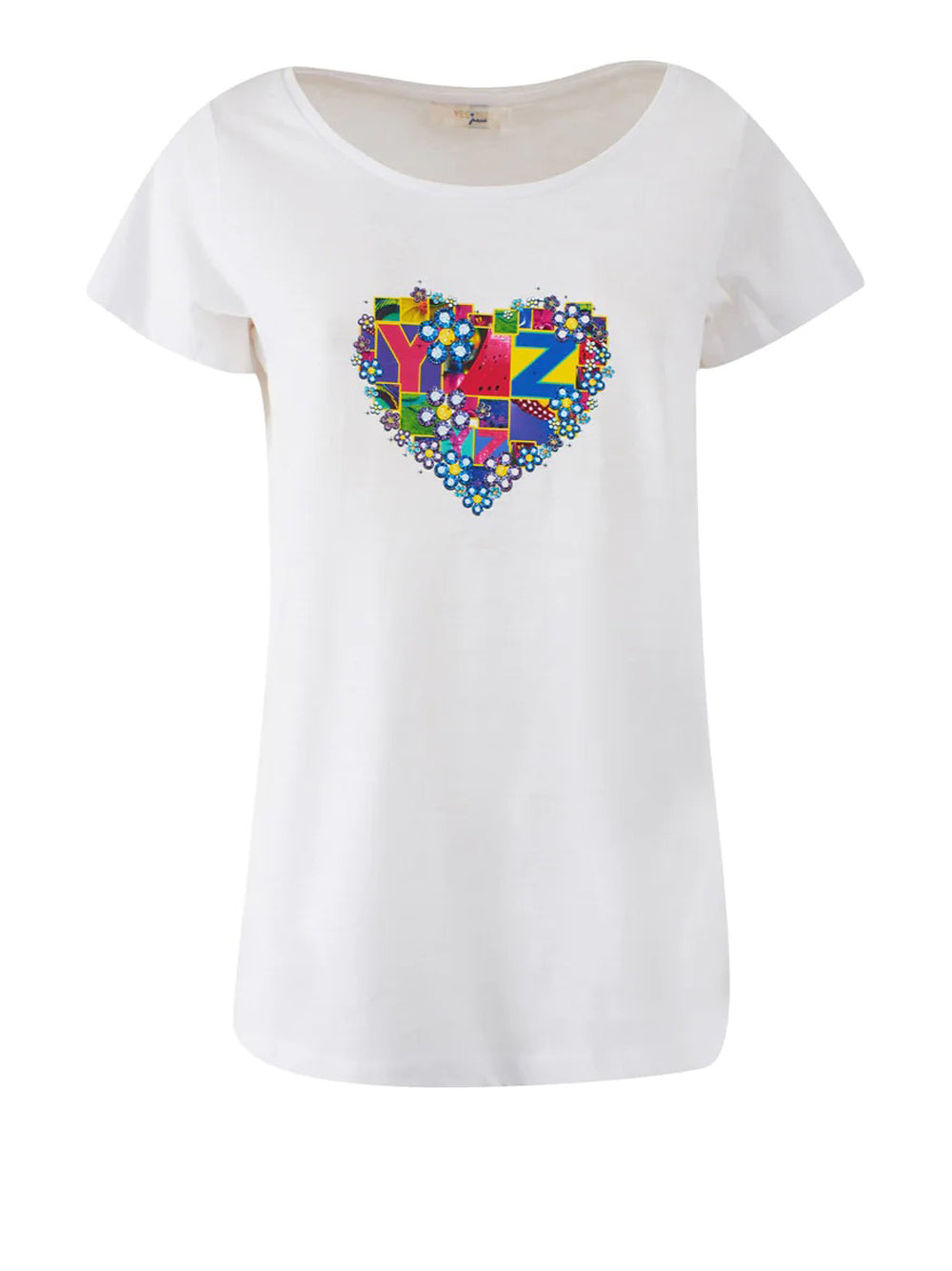 T-shirt Yes Zee da Donna - Bianco