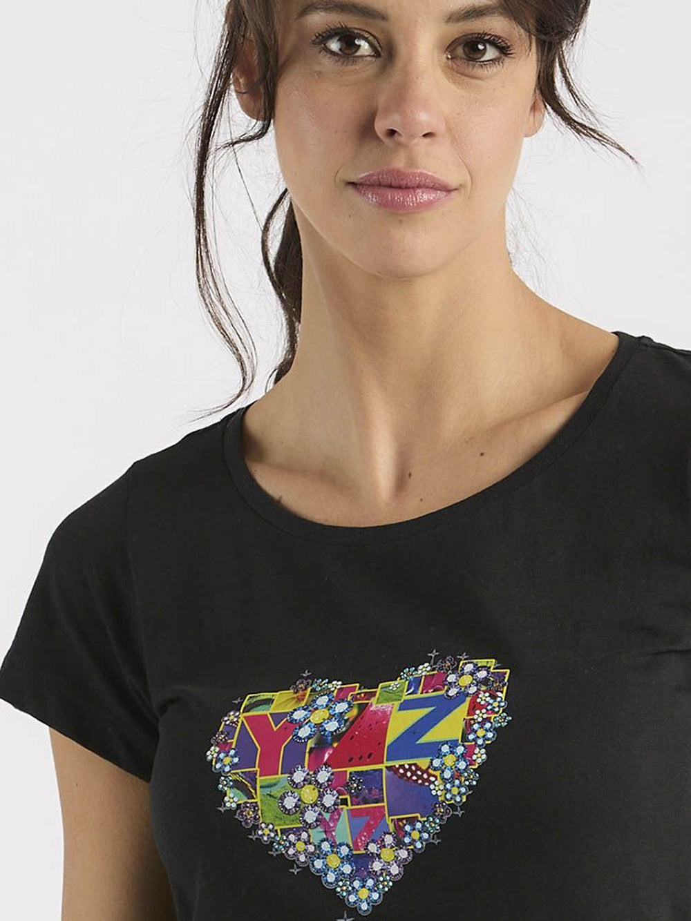 T-shirt Yes Zee da Donna - Nero