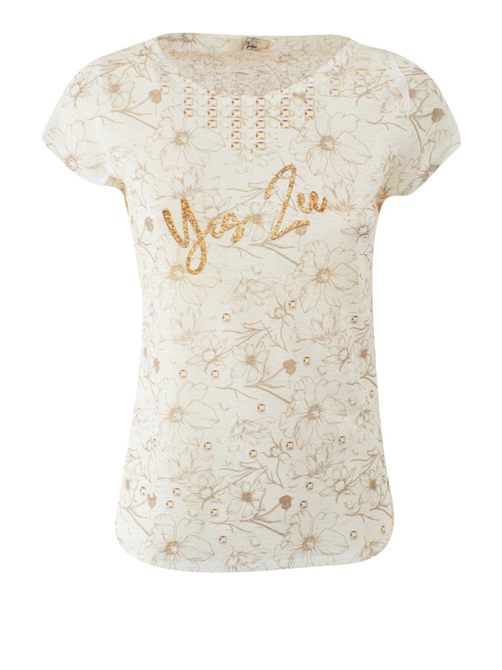 T-shirt Yes Zee da Donna - Beige