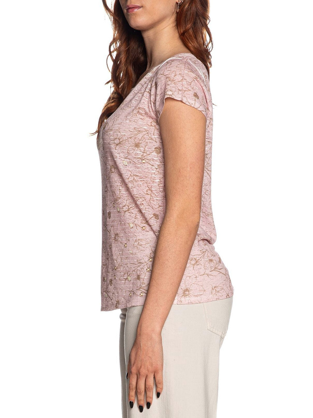 T-shirt Yes Zee da Donna - Rosa