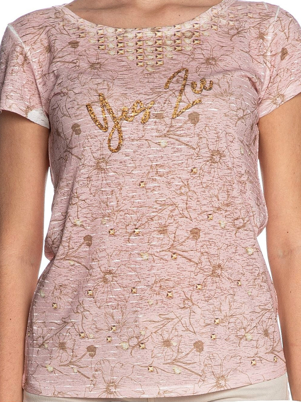 T-shirt Yes Zee da Donna - Rosa