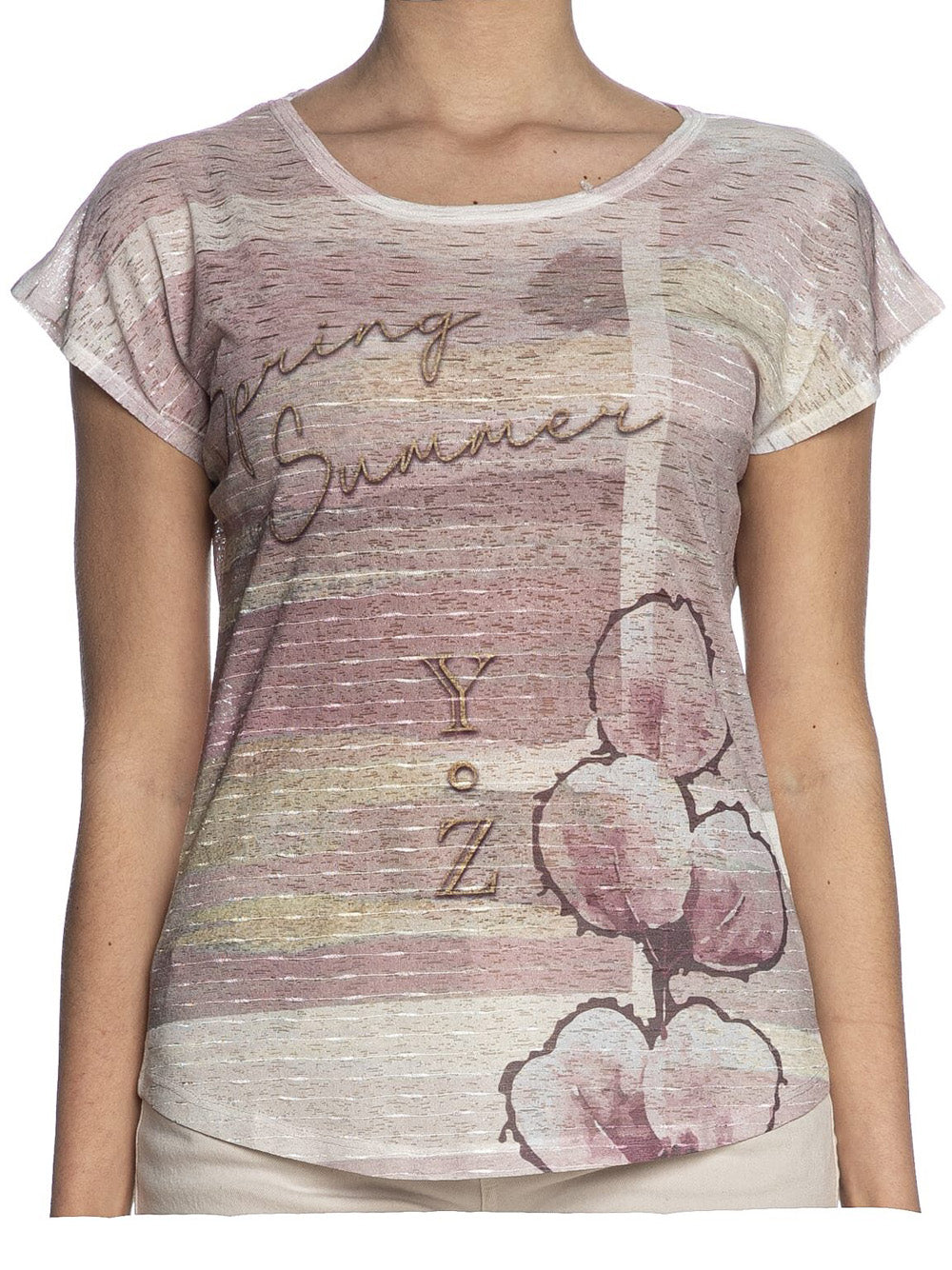 T-shirt Yes Zee da Donna - Rosa