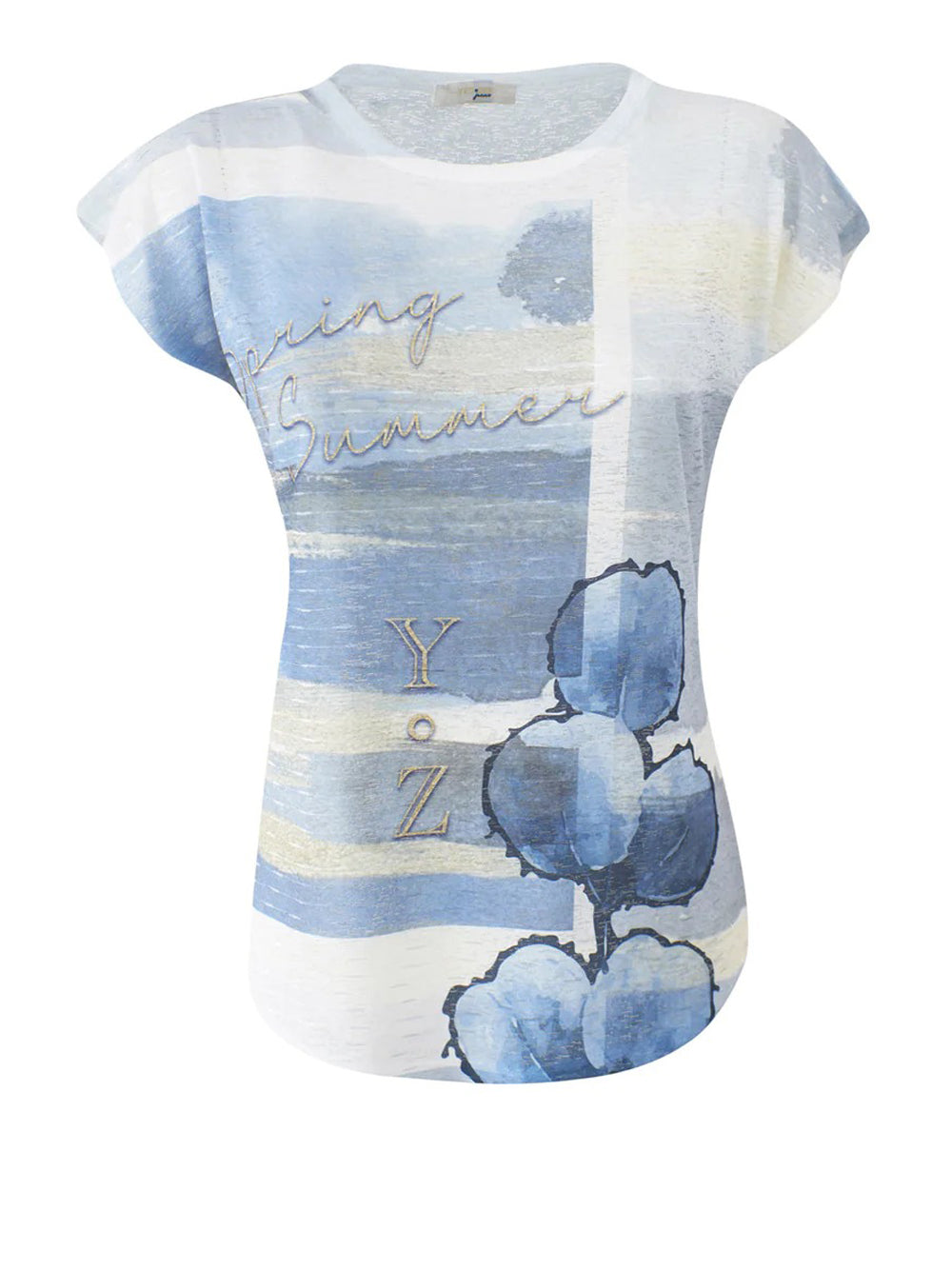 T-shirt Yes Zee da Donna - Blu