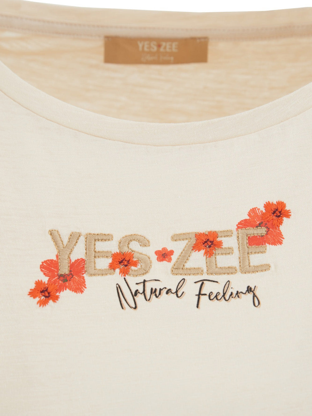 T-shirt Yes Zee da Donna - Beige