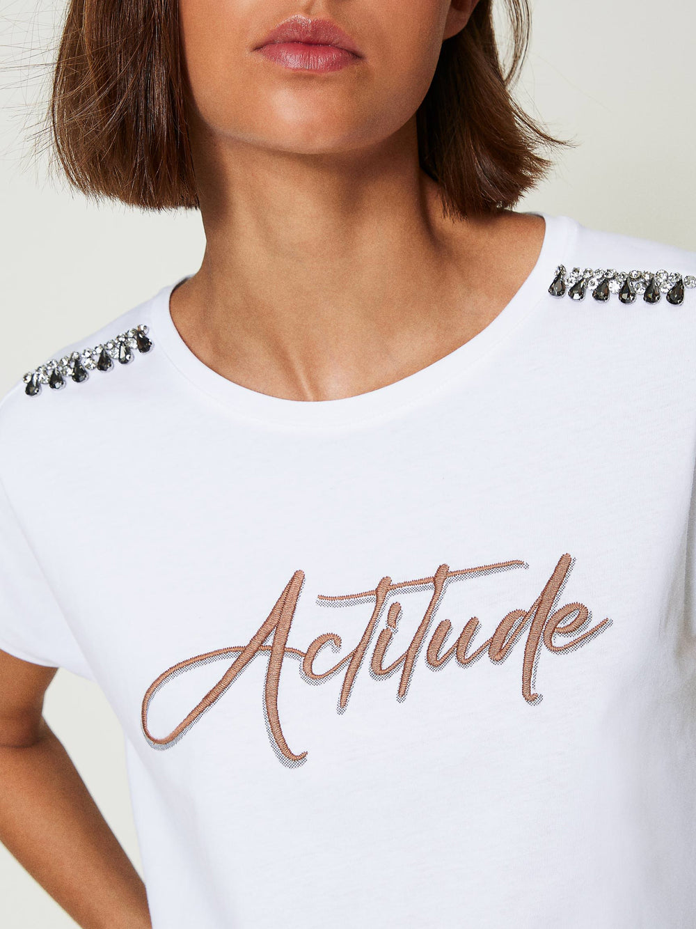 T-shirt Actitude da Donna - Bianco