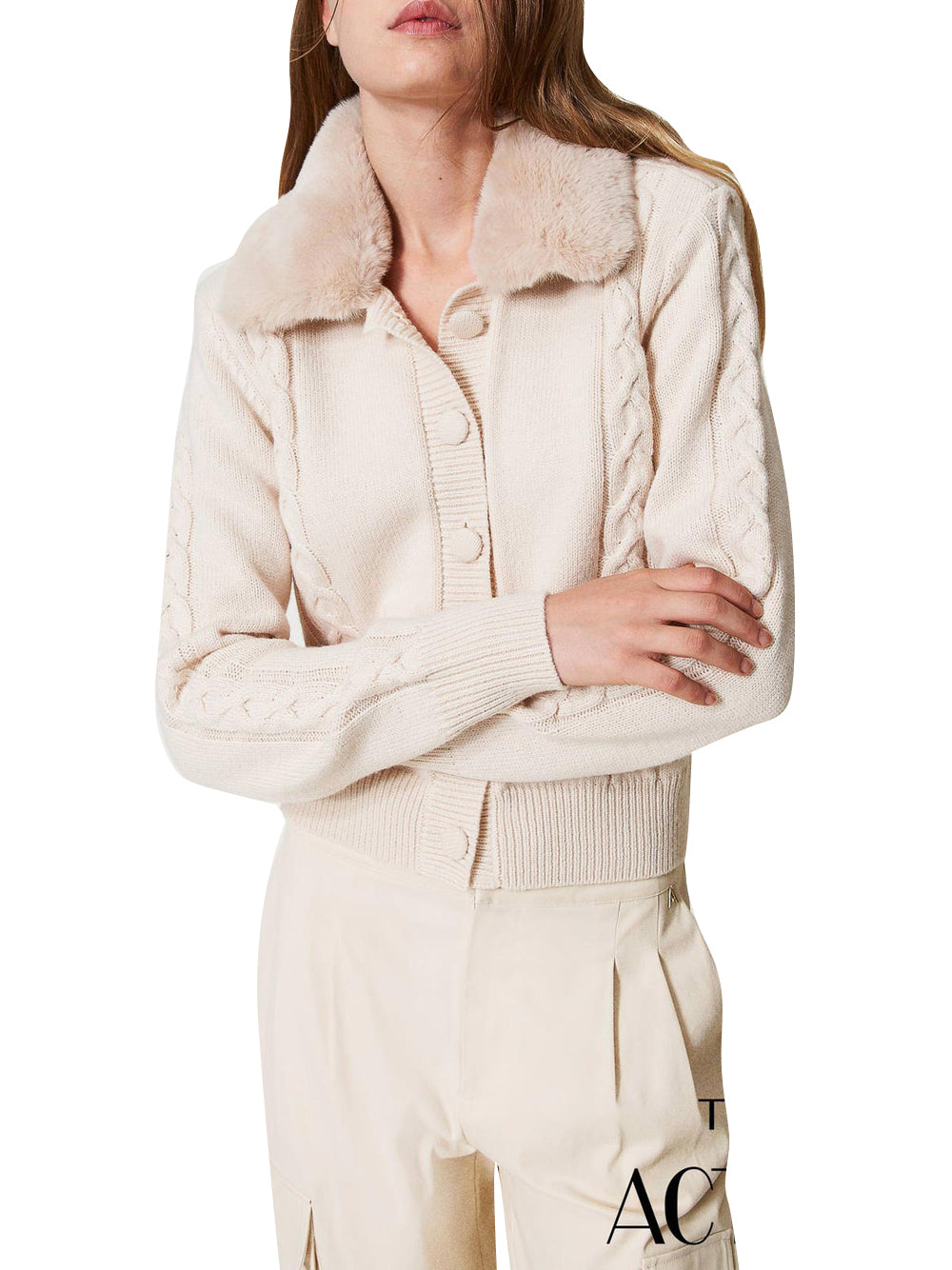 Cardigan Actitude da Donna - Rosa