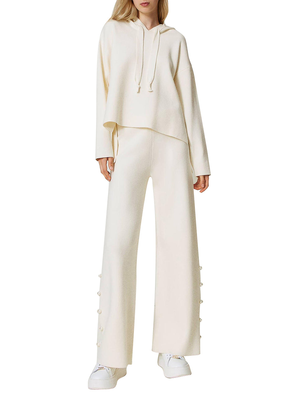 Pantalone Jogger Actitude da Donna - Bianco