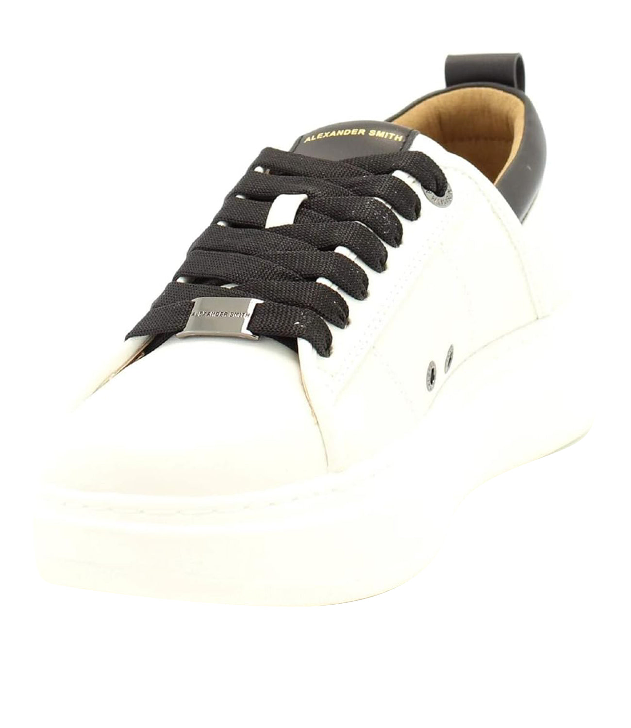 Alexander Smith Sneakers Eco-Wembley Uomo Mod. AEBAEWM-7010 WBK WHITE BLACK Bianco