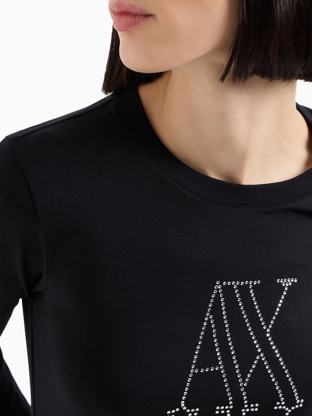 T-shirt Armani Exchange da Donna - Nero