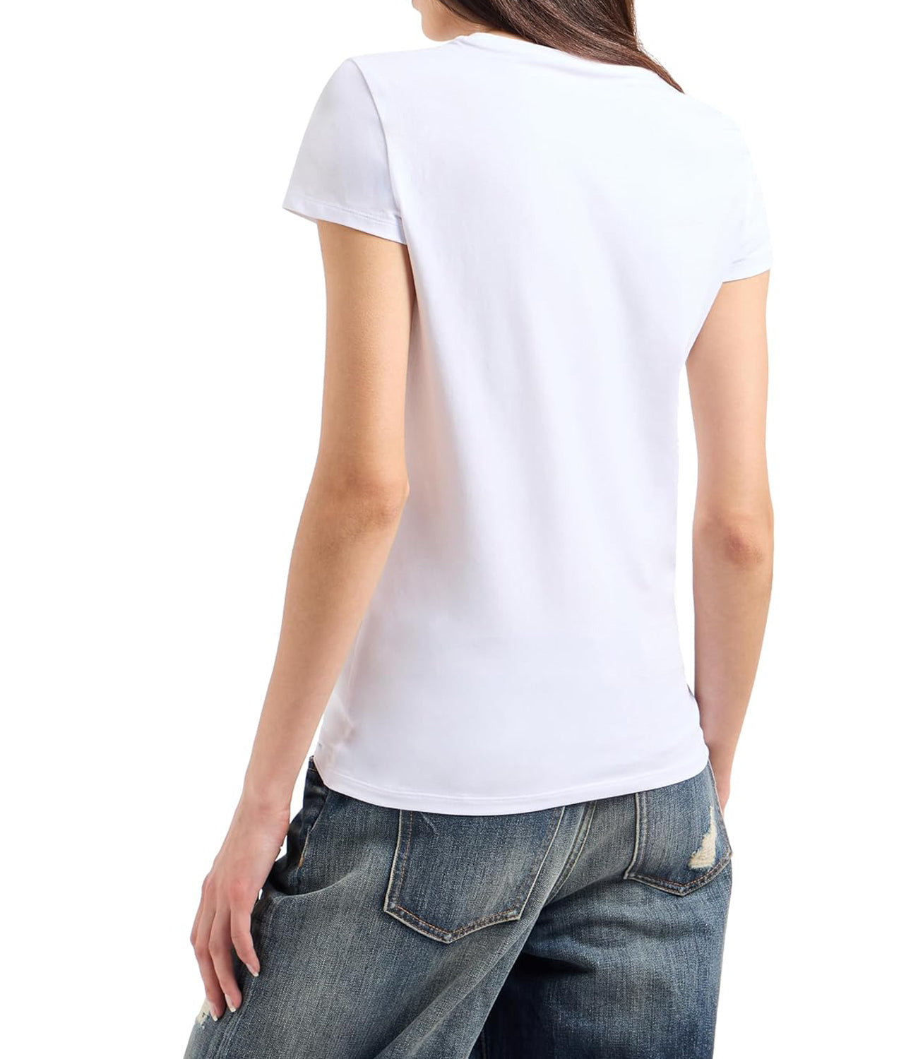 A|X Armani Exchange T-shirt Donna Mod. 6DYT57-YJETZ 1000 Optic White