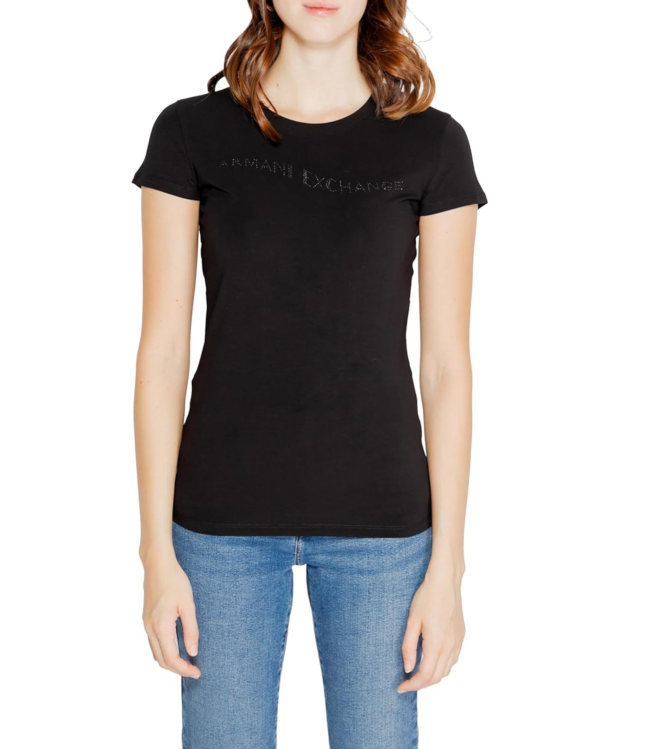 A|X Armani Exchange T-shirt Donna Mod. 6DYT57-YJETZ 1200 Black Nero