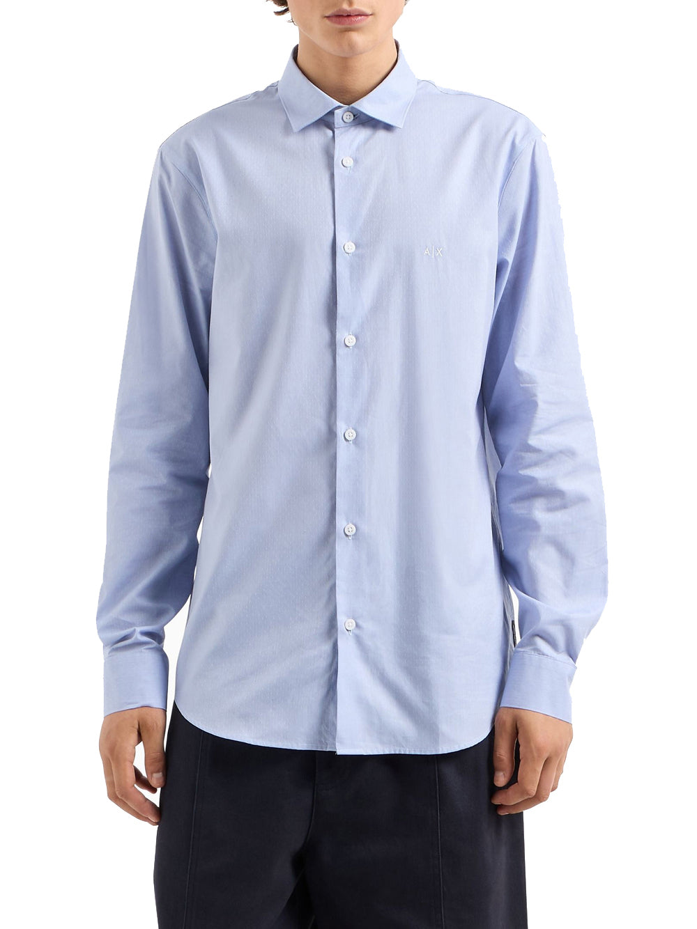 Camicia Classica Armani Exchange da Uomo - Celeste