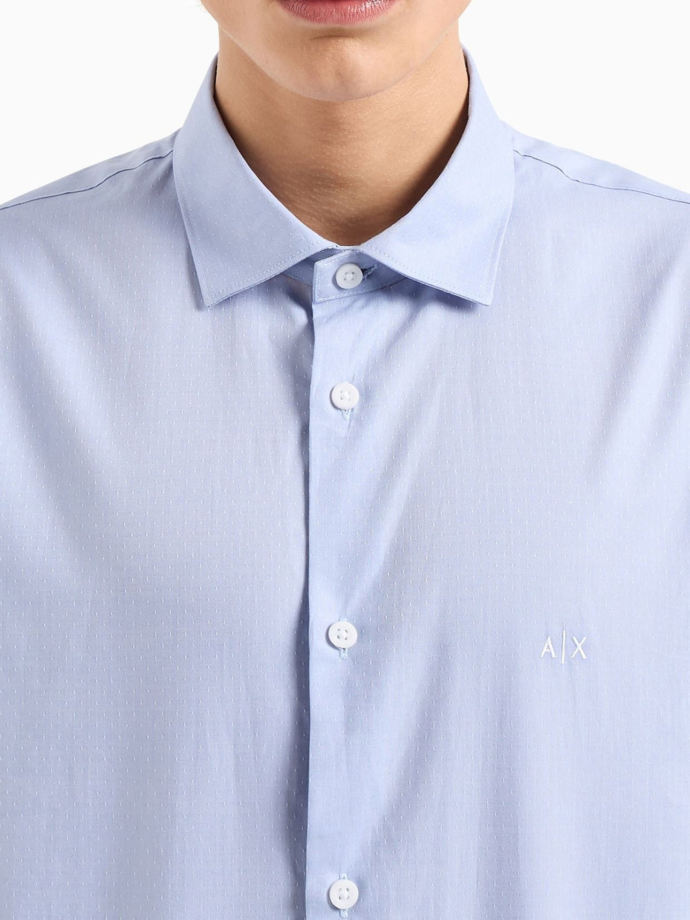 Camicia Classica Armani Exchange da Uomo - Celeste