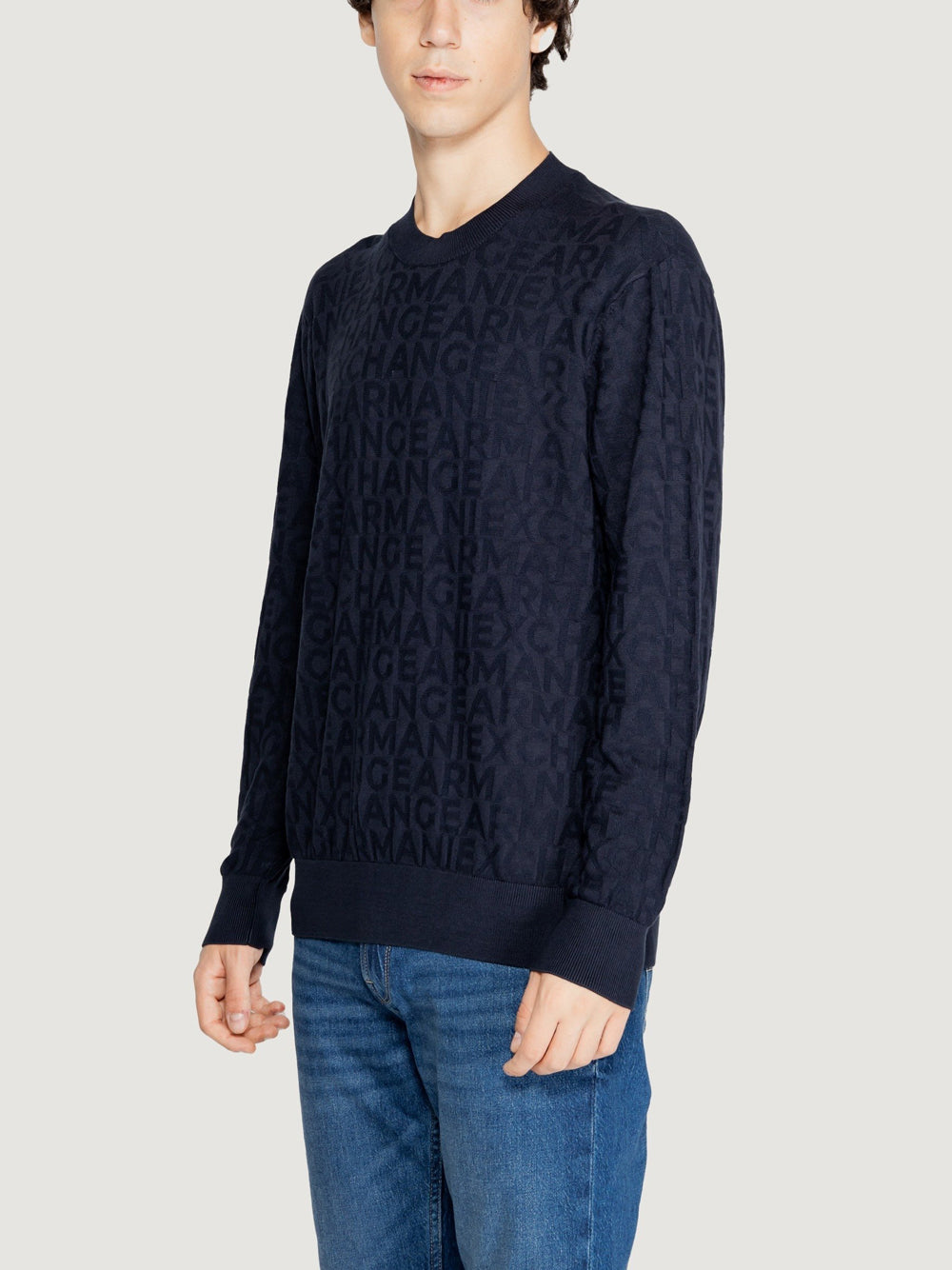 A|X Armani Exchange Pullover Uomo Mod. 6DZM1R-ZM4DZ 1510 NAVY Blu