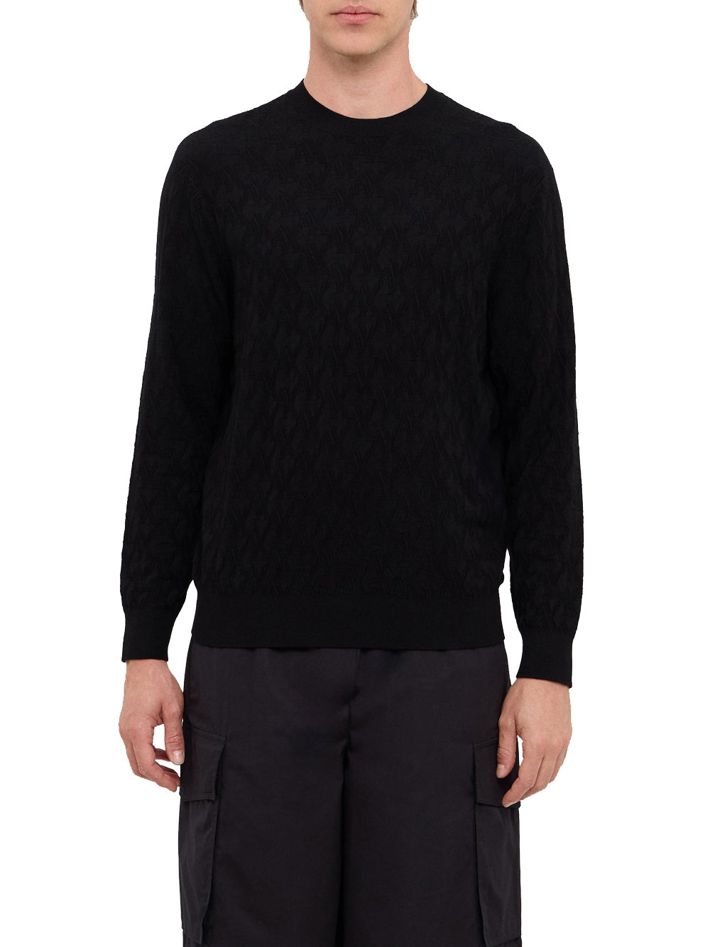 A|X Armani Exchange Pullover Uomo Mod. 6DZM6K-ZM4DZ 1200 Black Nero