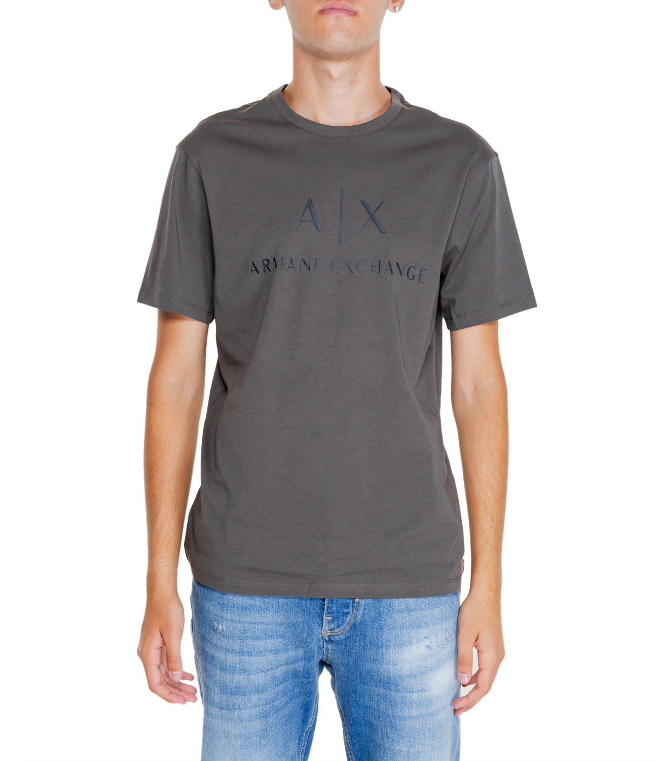 A|X Armani Exchange T-shirt Uomo Mod. 8NZTCJ-Z8H4Z 1897 Black Olive