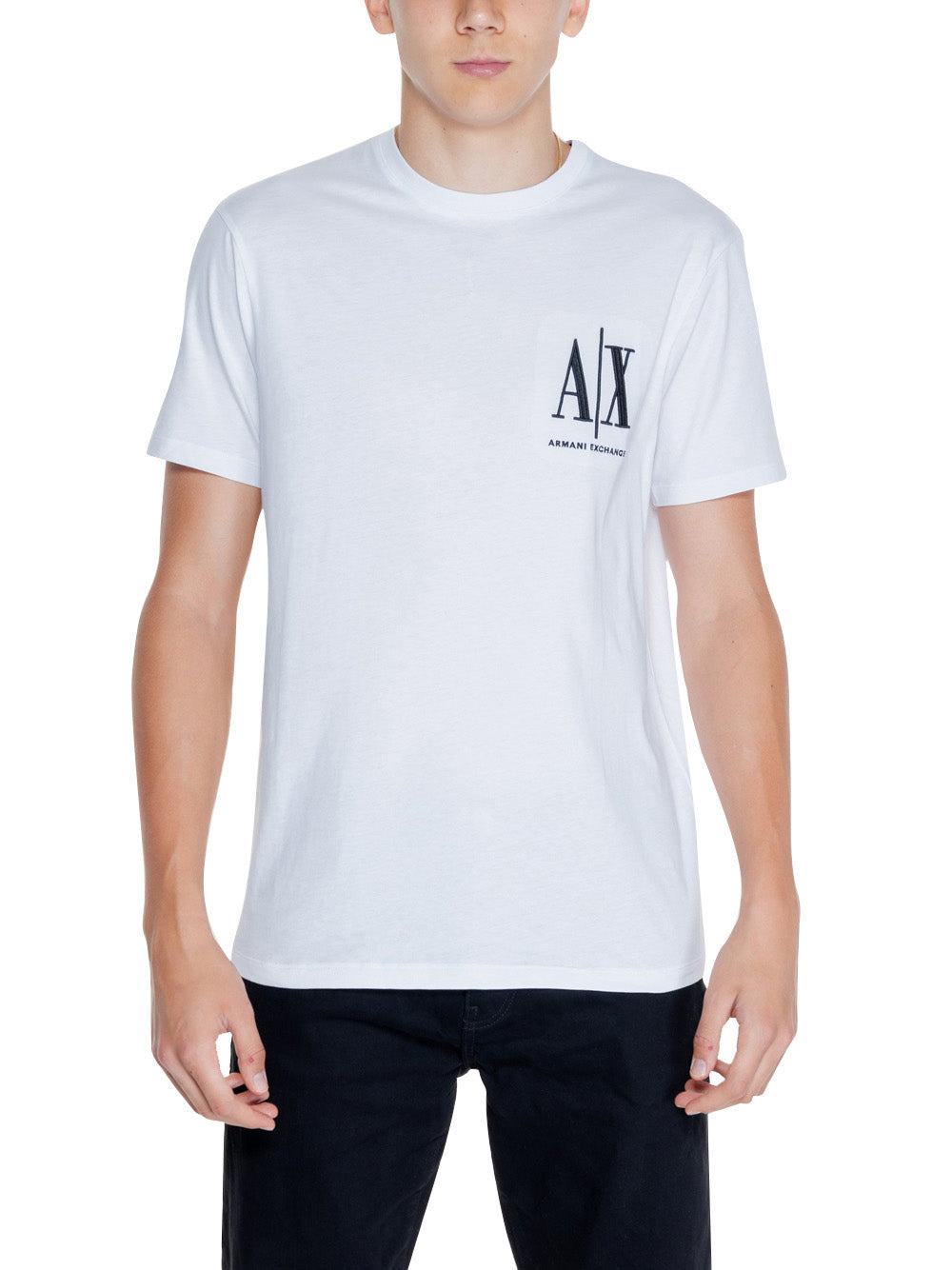 A|X Armani Exchange T-shirt Uomo Mod. 8NZTPH-ZJH4Z 1100 White Bianco