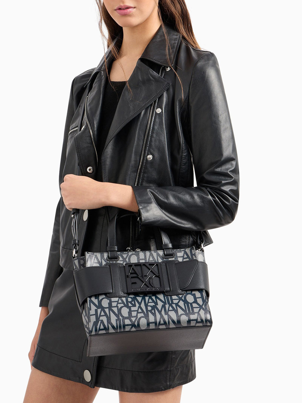 Borsa Shopper Armani Exchange da Donna - Nero