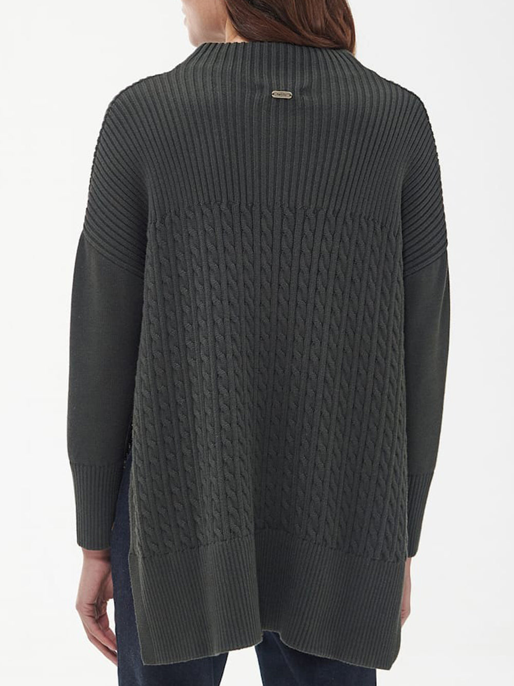 Pullover Barbour Stitch Guernsey Cape da Donna - Verde