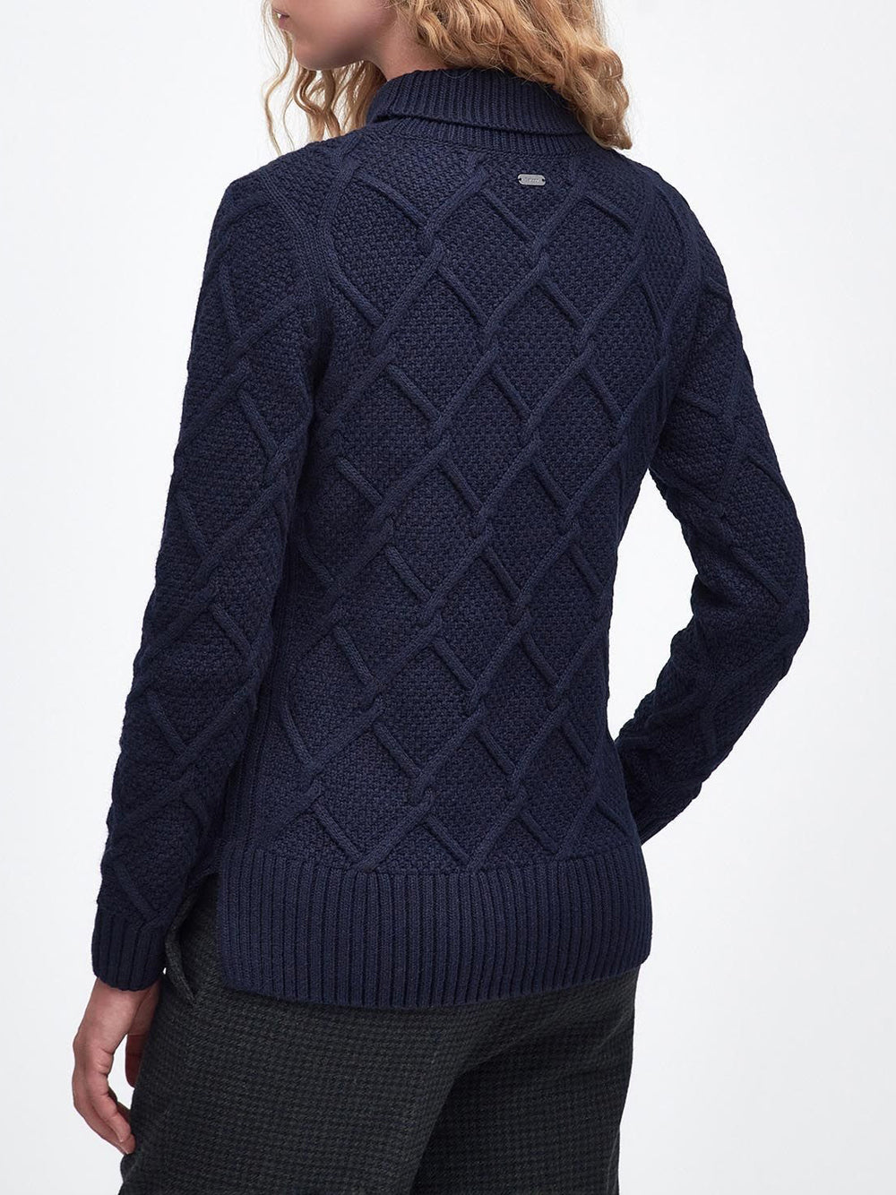 Pullover Barbour Burne Roll Neck da Donna - Blu