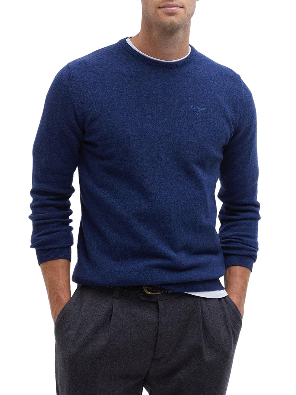 Pullover Barbour Essential Crew Neck da Uomo - Blu