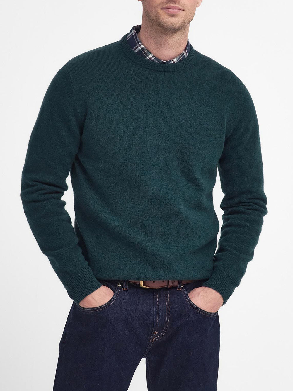 Maglione Barbour Essential Patch Crew da Uomo - Verde