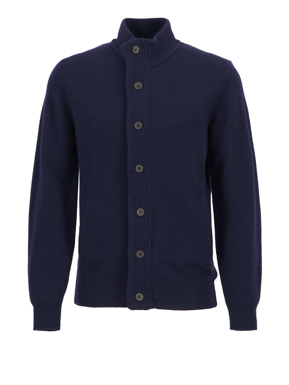 Cardigan Barbour Essential Patch Zip da Uomo - Blu