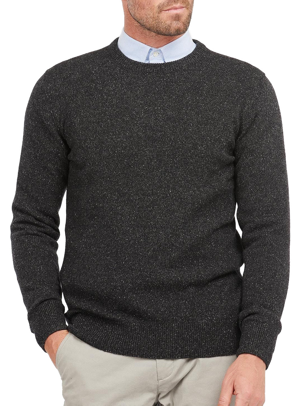 Pullover Barbour Essential Tisbury Crew da Uomo - Nero